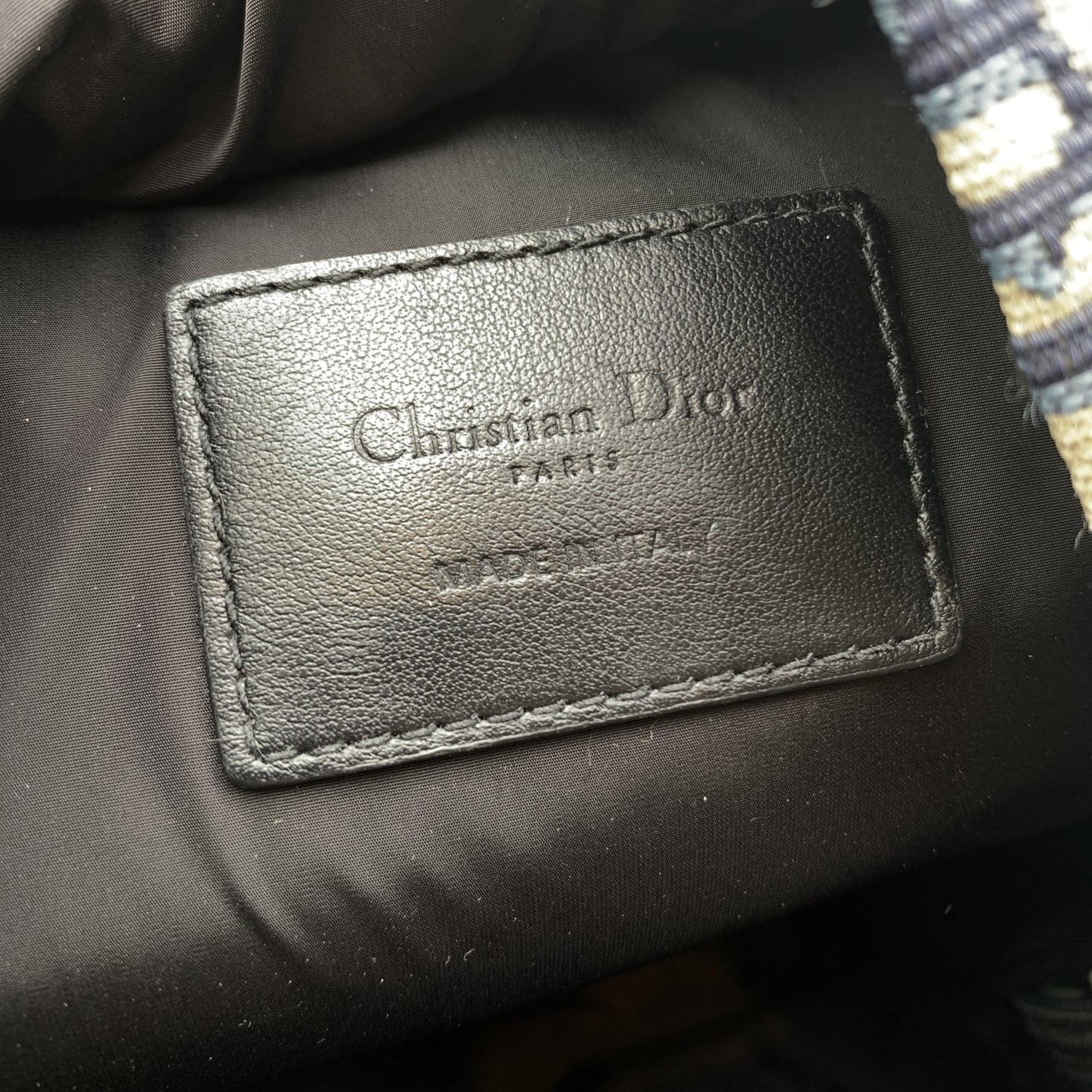 CHRISTIAN DIOR Blue Oblique Canvas Diortravel Backpack Bag