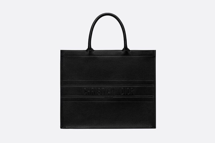 Christian Dior Book Tote Black Calfskin