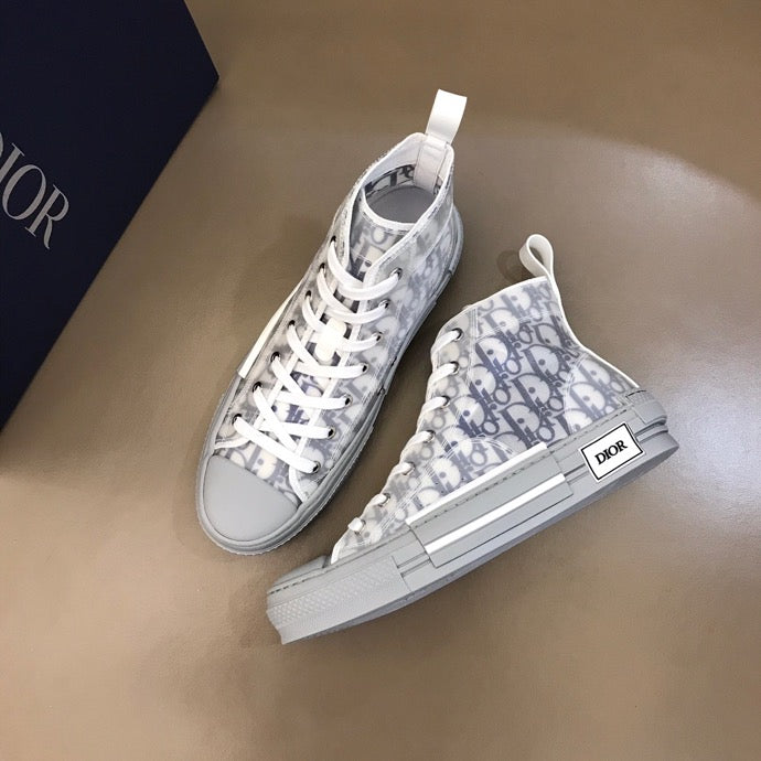 Christian Dior B23 White and Navy HIGH-TOP SNEAKER
