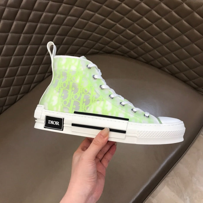 Christian Dior B23 White and Yellow HIGH-TOP SNEAKER