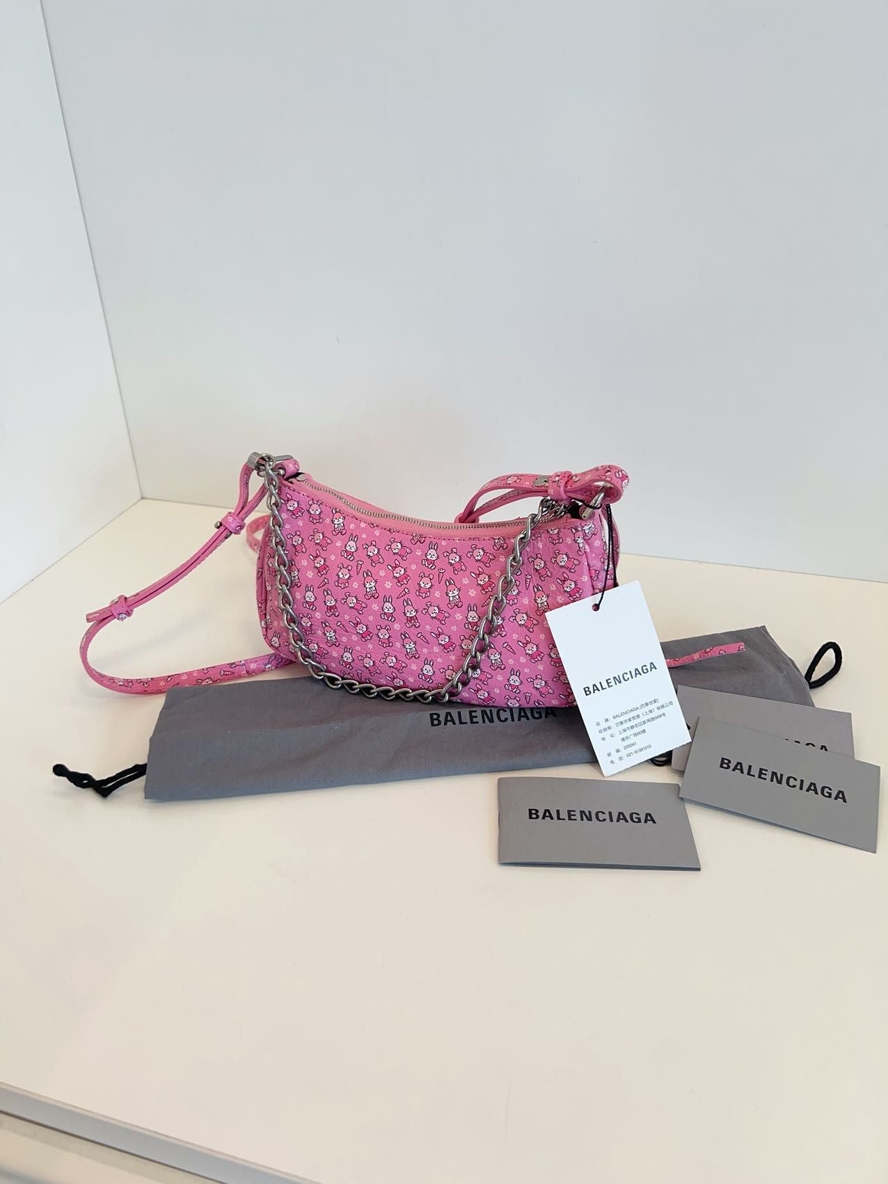 Preloved Balenciaga Le Cagole mini bag pink 20*12cm 106866