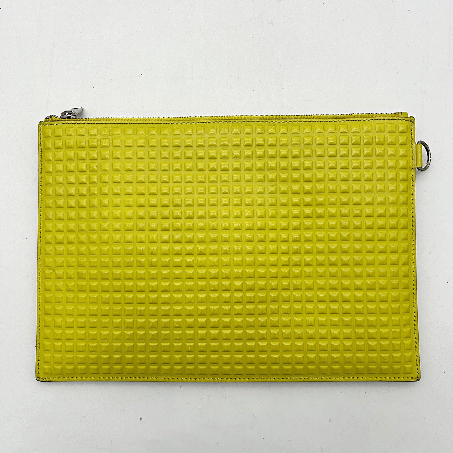 Balenciaga Grid Embossed Pouch - yellow Clutches, Handbags bb7713qw
