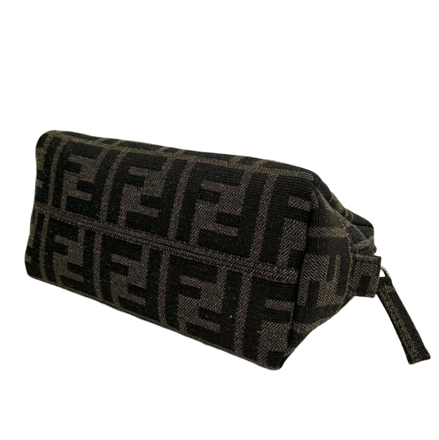 Fendi FF 1974 Trapezoid Beauty Pouch – Small Jacquard Canvas Cosmetic Case