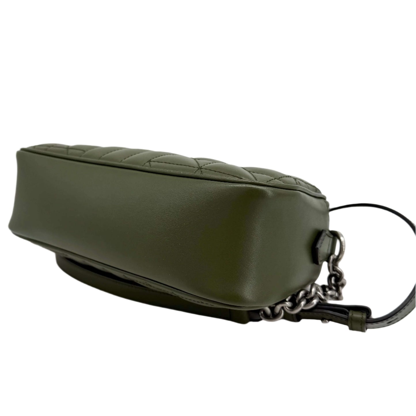 Gucci Calfskin Matelasse Aria Small GG Marmont Chain Shoulder Bag – Military Wood