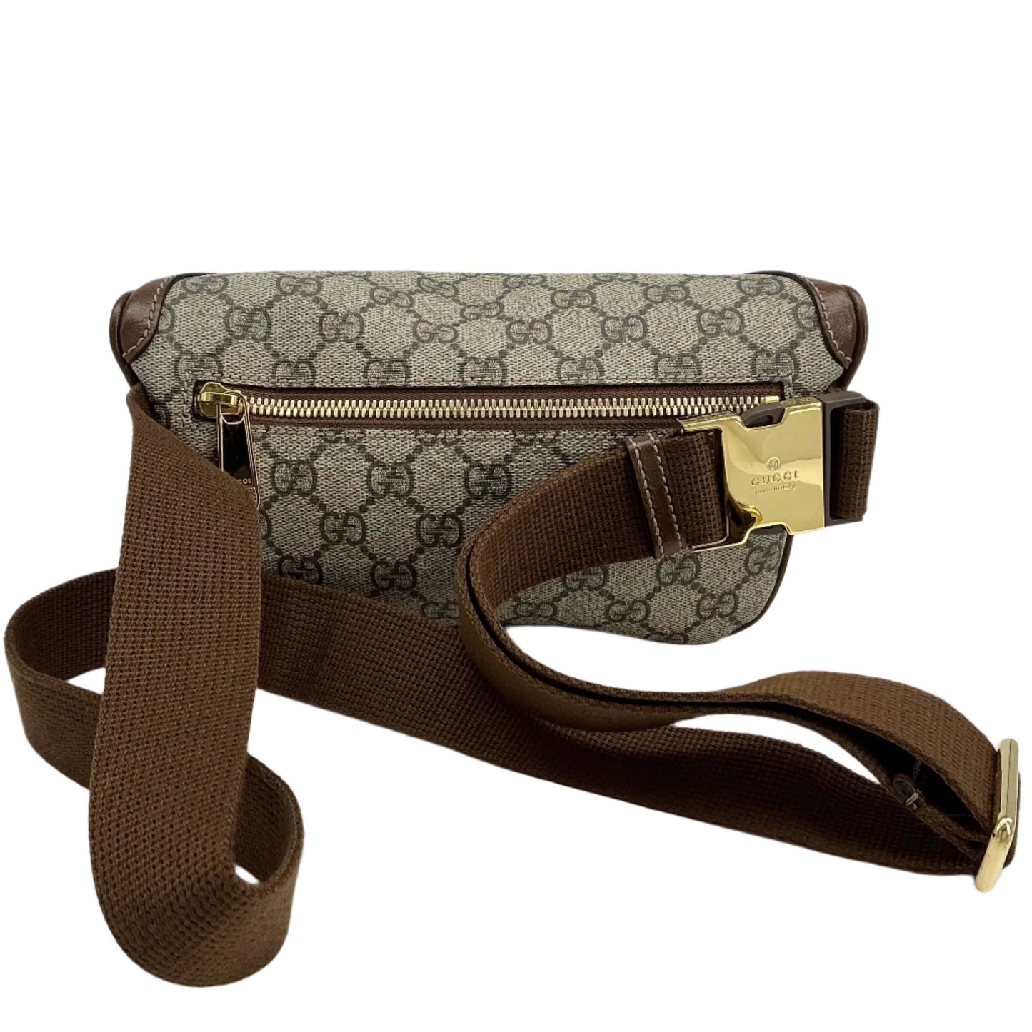 Gucci GG Supreme Monogram Retro Interlocking G Belt Bag – Beige/Ebony/Brown Sugar