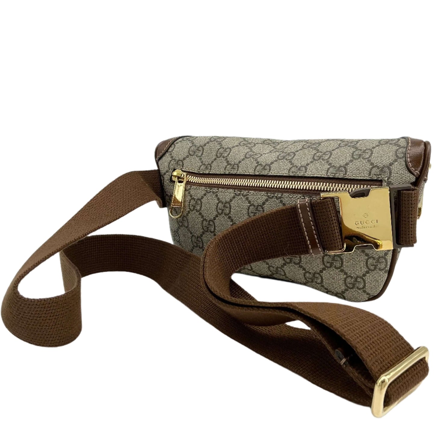 Gucci GG Supreme Monogram Retro Interlocking G Belt Bag – Beige/Ebony/Brown Sugar