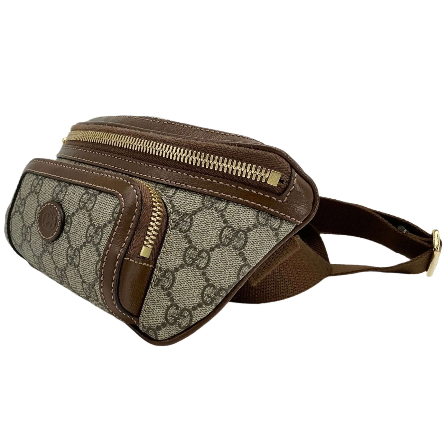 Gucci GG Supreme Monogram Retro Interlocking G Belt Bag – Beige/Ebony/Brown Sugar