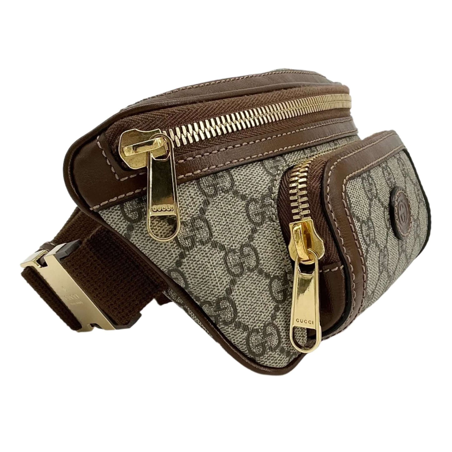 Gucci GG Supreme Monogram Retro Interlocking G Belt Bag – Beige/Ebony/Brown Sugar