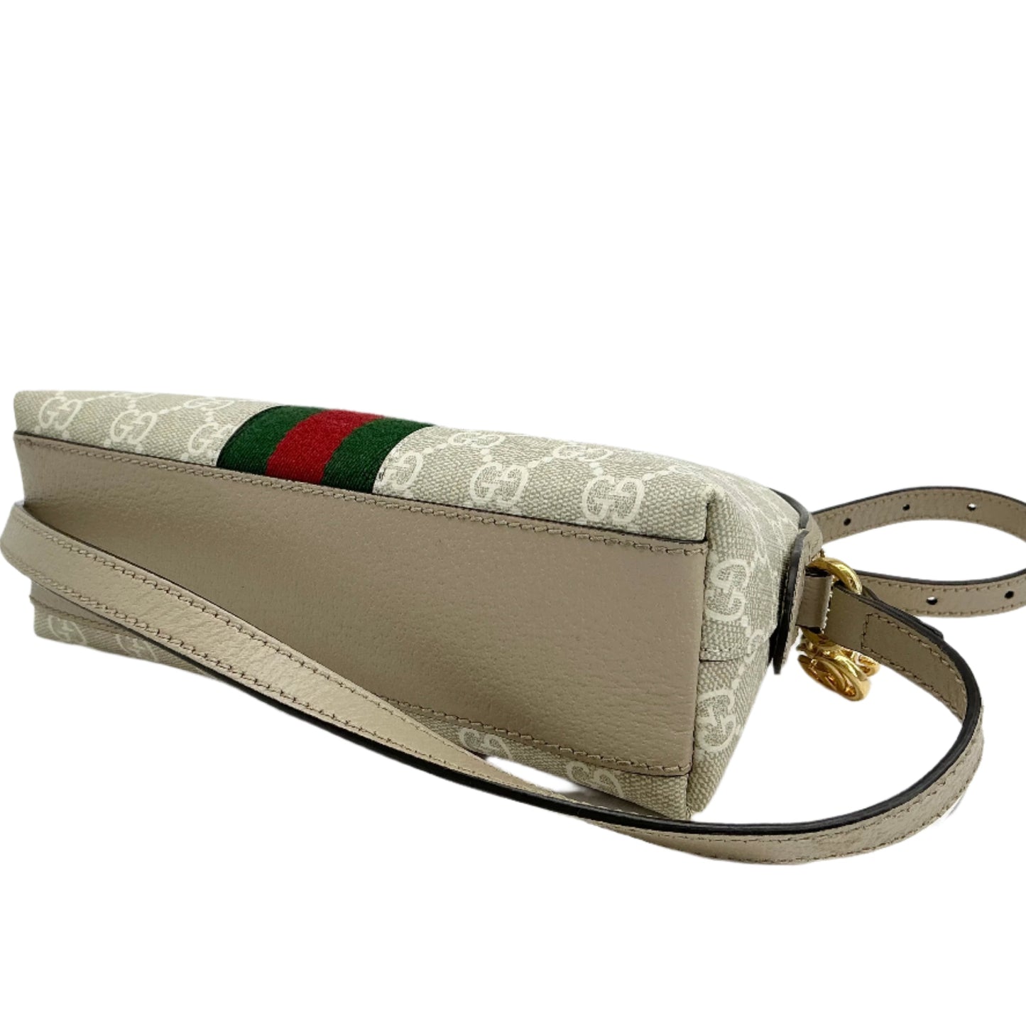 Gucci GG Supreme Monogram Small Ophidia Dome Shoulder Bag – Oatmeal