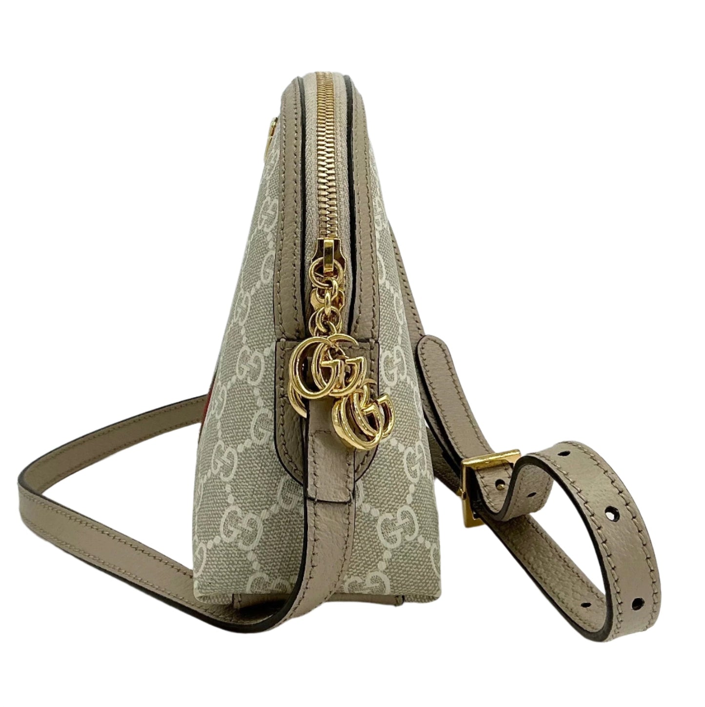 Gucci GG Supreme Monogram Small Ophidia Dome Shoulder Bag – Oatmeal