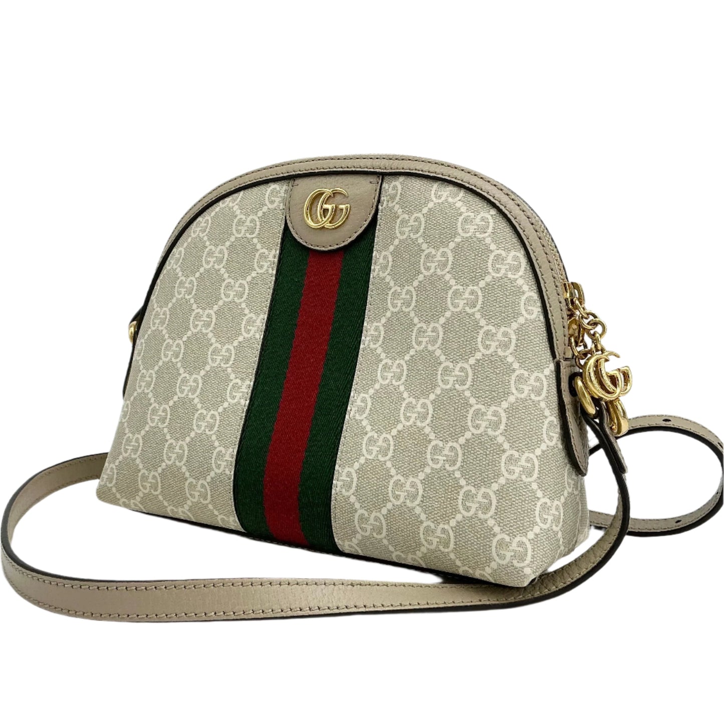 Gucci GG Supreme Monogram Small Ophidia Dome Shoulder Bag – Oatmeal