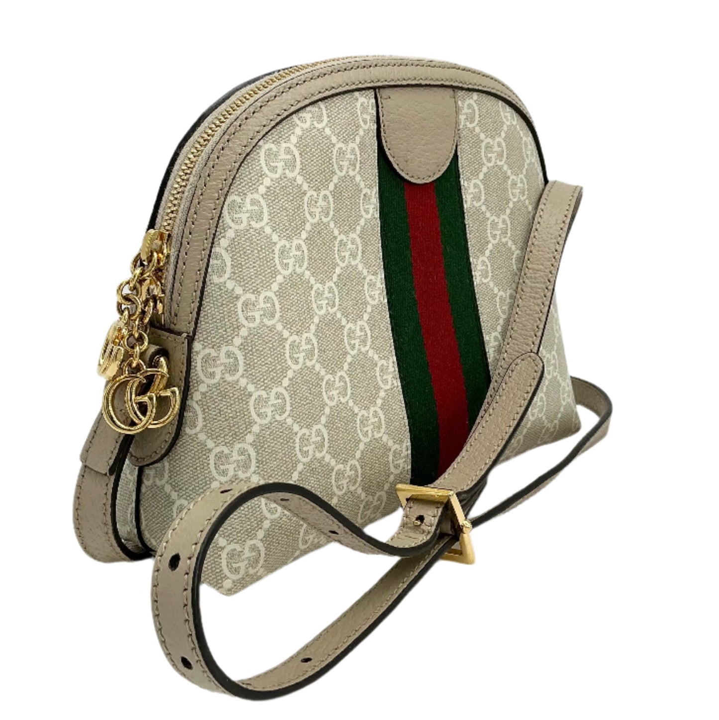 Gucci GG Supreme Monogram Small Ophidia Dome Shoulder Bag – Oatmeal