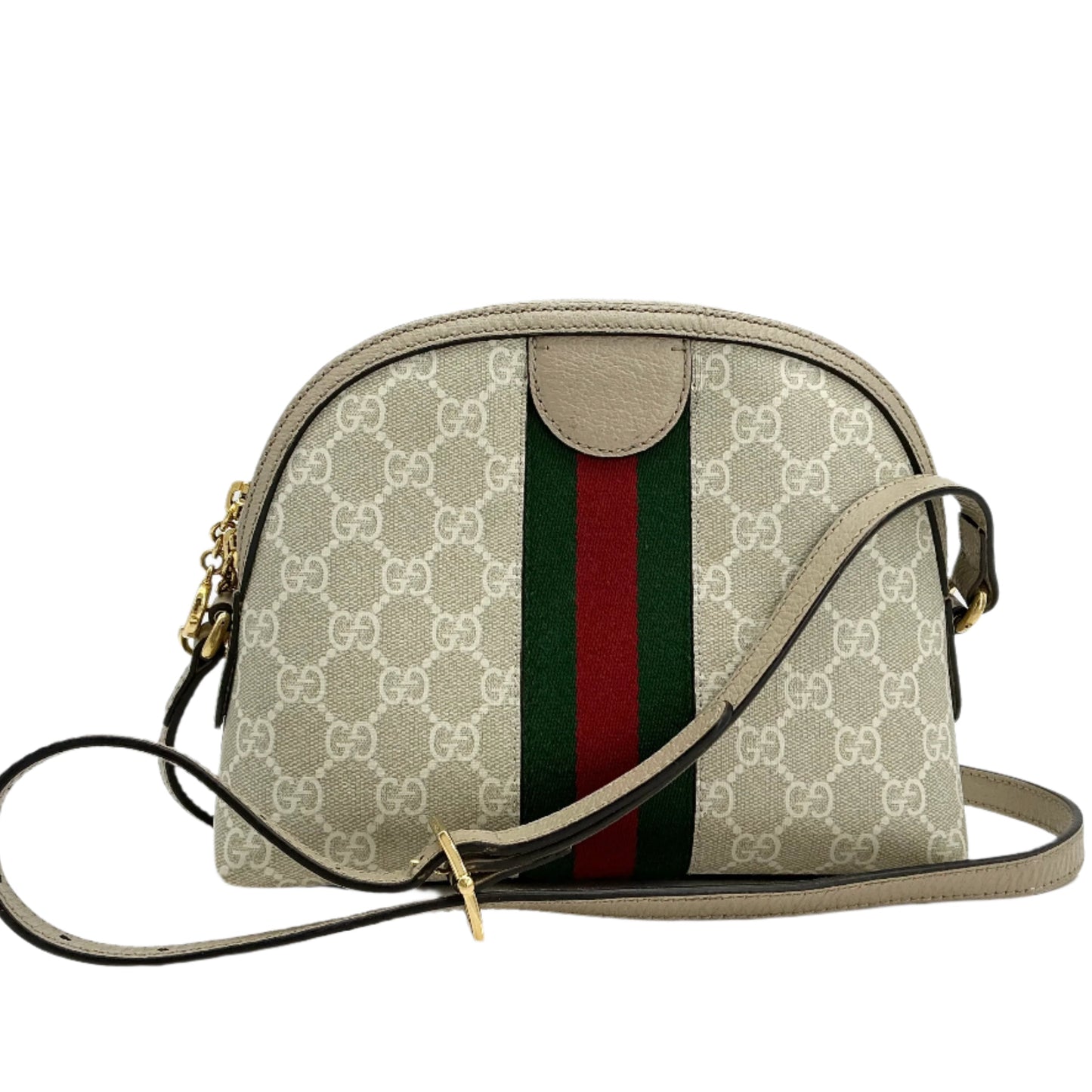 Gucci GG Supreme Monogram Small Ophidia Dome Shoulder Bag – Oatmeal