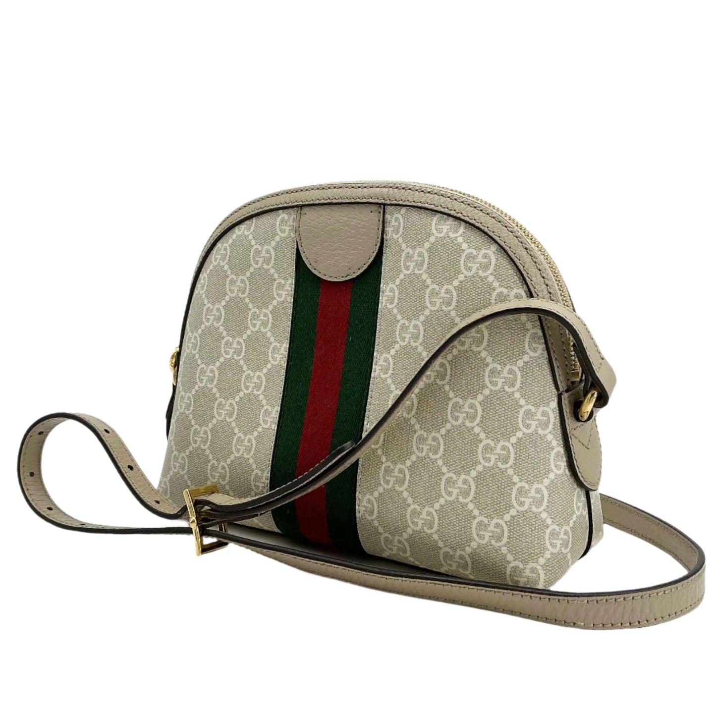 Gucci GG Supreme Monogram Small Ophidia Dome Shoulder Bag – Oatmeal