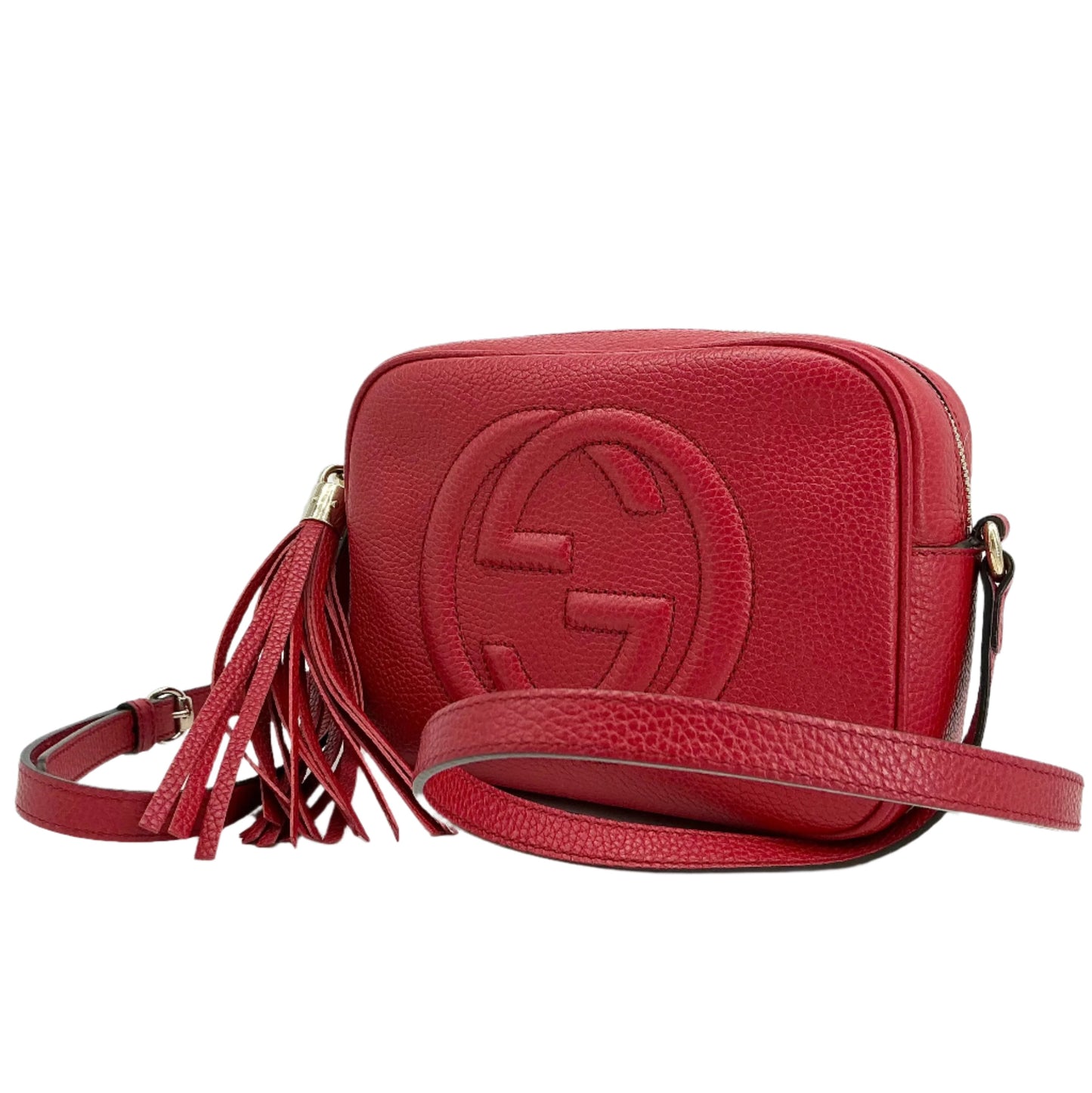Gucci Pebbled Calfskin Small Soho Disco Bag – Vibrant Red