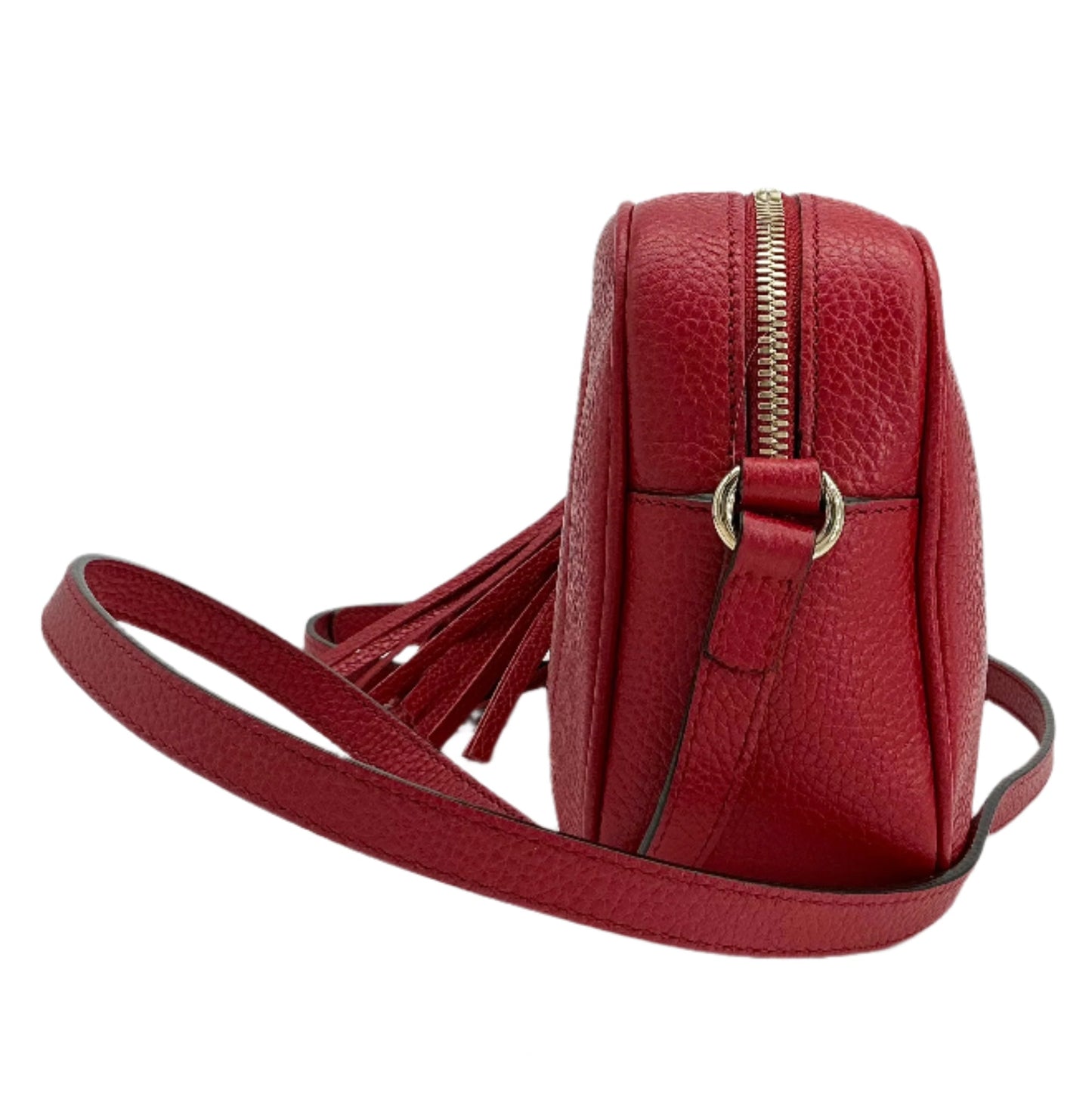 Gucci Pebbled Calfskin Small Soho Disco Bag – Vibrant Red