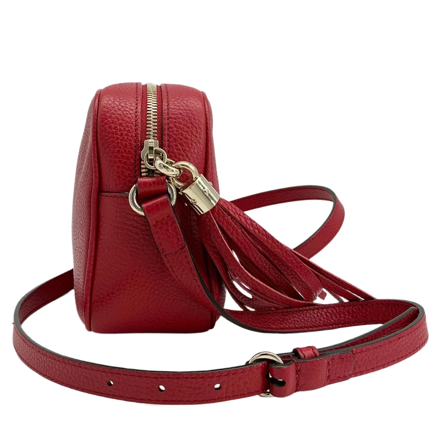 Gucci Pebbled Calfskin Small Soho Disco Bag – Vibrant Red
