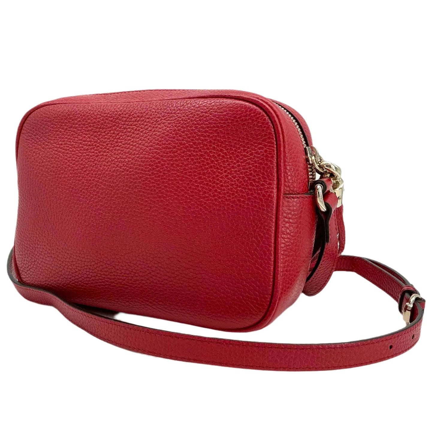 Gucci Pebbled Calfskin Small Soho Disco Bag – Vibrant Red