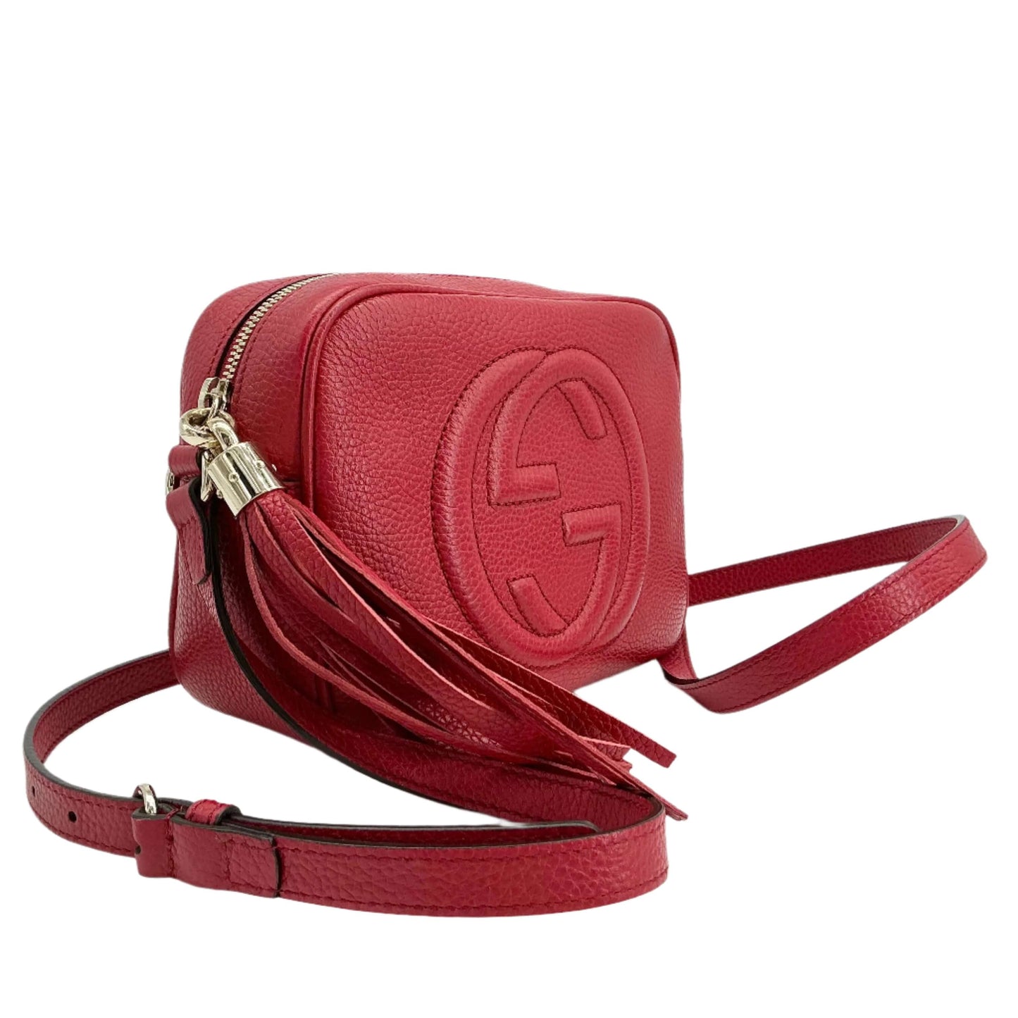 Gucci Pebbled Calfskin Small Soho Disco Bag – Vibrant Red