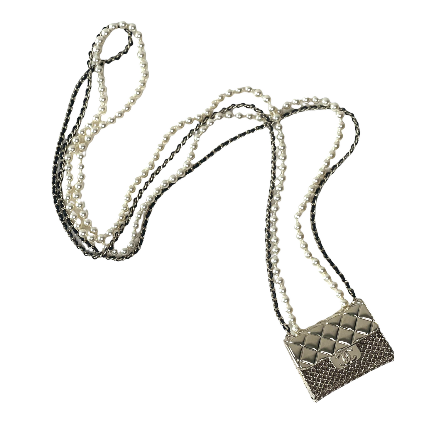 Chanel 2021 Micro Bag Necklace Accessory