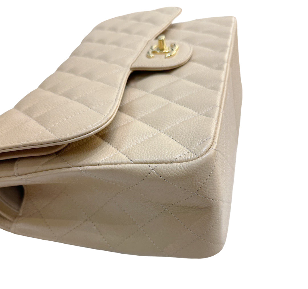 Chanel Jumbo Classic Flap Bag Beige Ghw