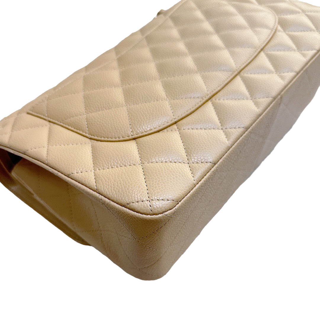 Chanel Jumbo Classic Flap Bag Beige Ghw