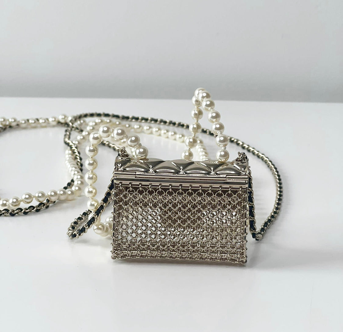 Chanel 2021 Micro Bag Necklace Accessory