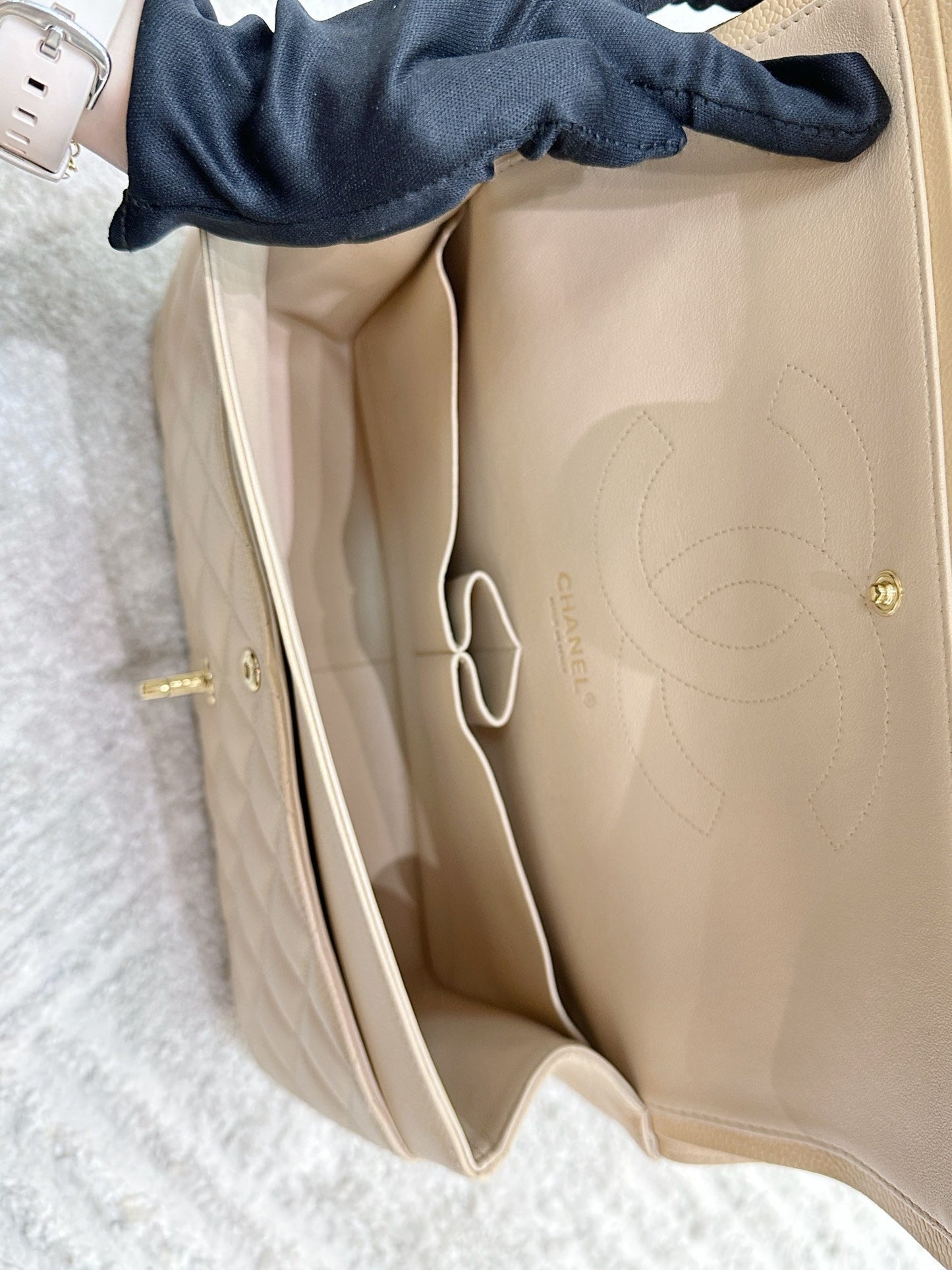 Chanel Jumbo Classic Flap Bag Beige Ghw