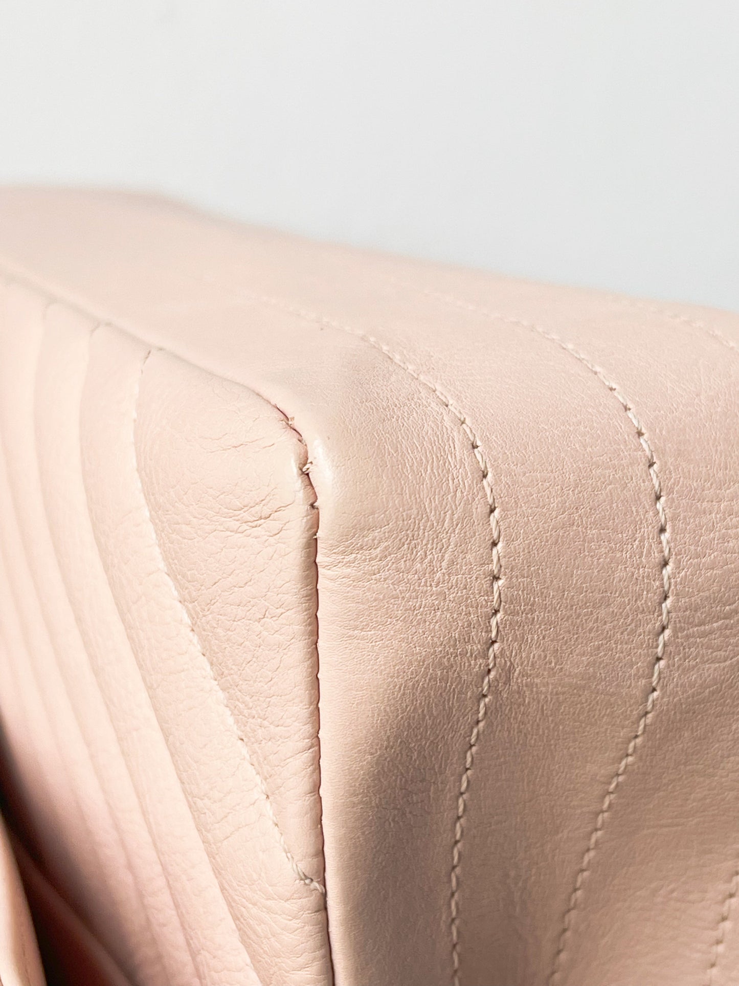 Chanel 17C Classic Chevron Calfskin Light Pink