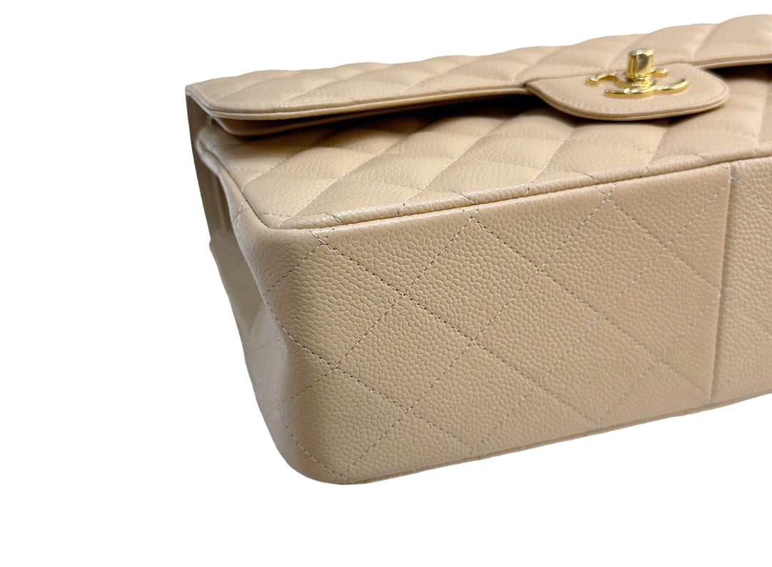 Chanel Jumbo Classic Flap Bag Beige Ghw