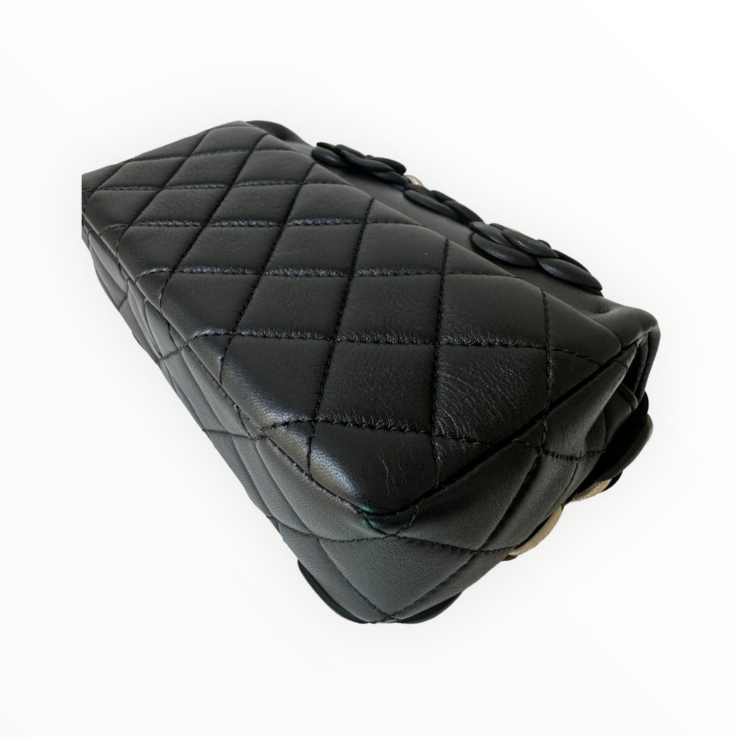 Chanel CC Camellia Flap Bag Embellished Sheepskin Mini