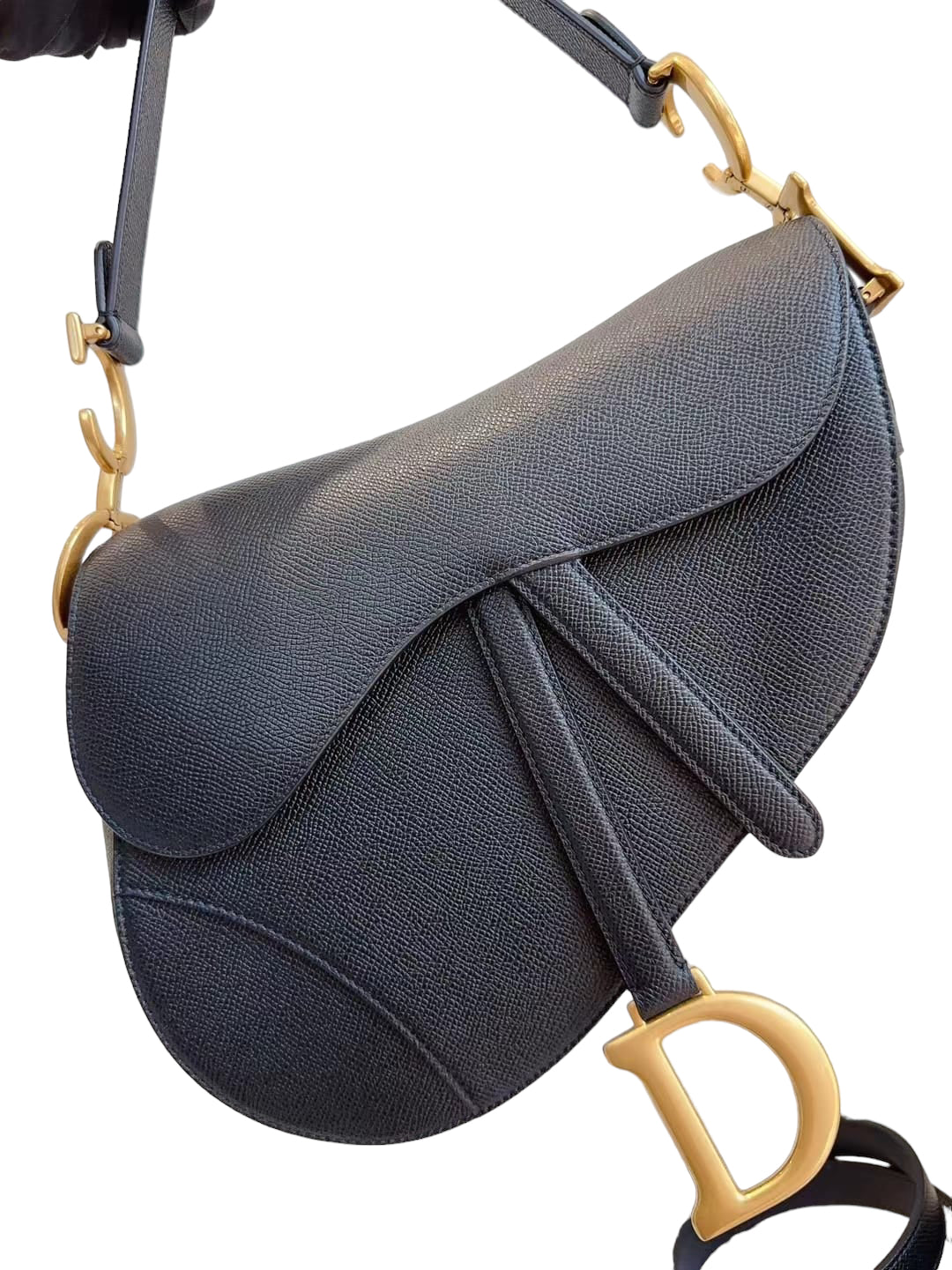 Dior Saddle Black Medium Bag With Strap