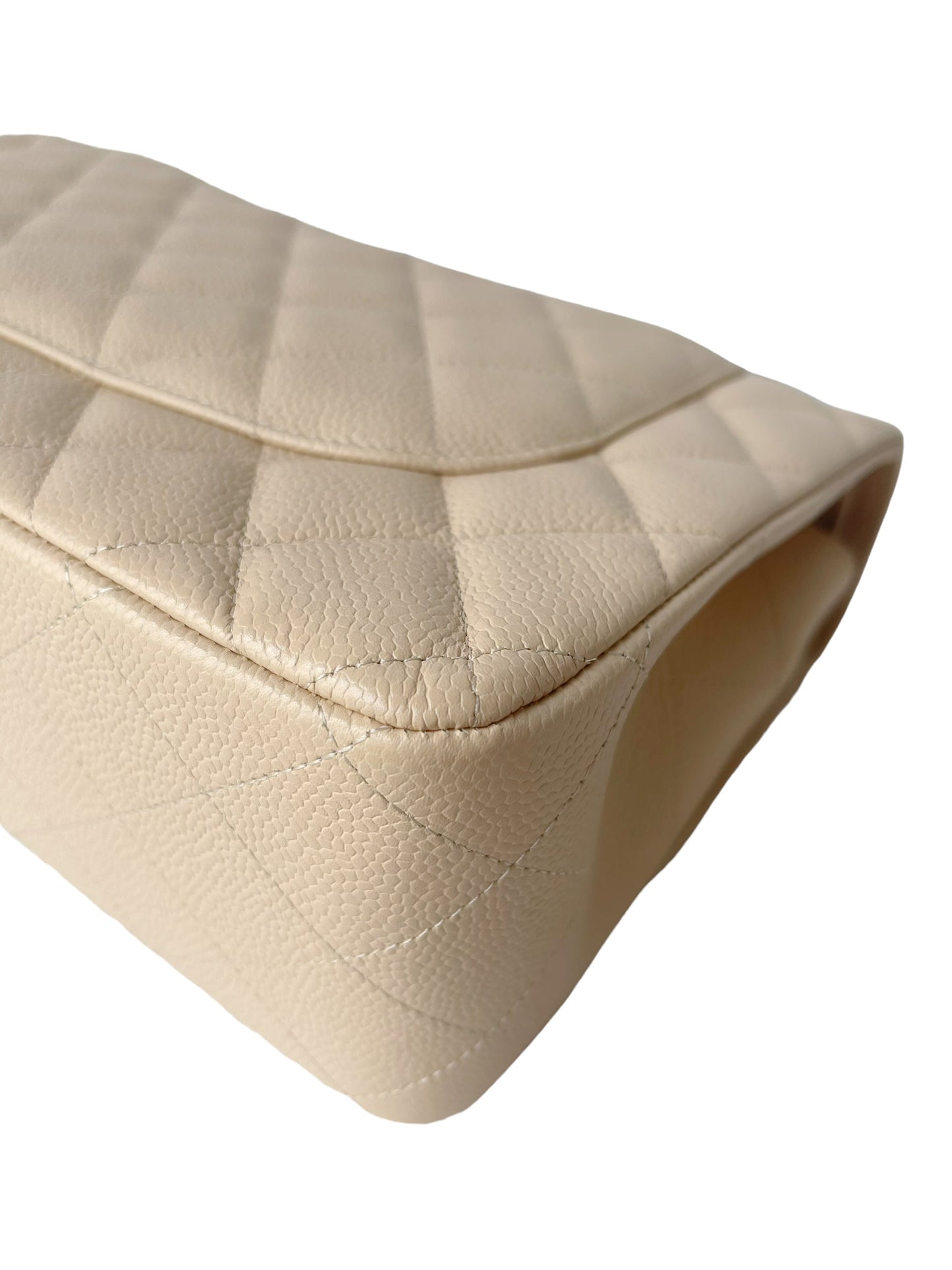 Chanel Jumbo Double Flap Beige Caviar Gold Hardware