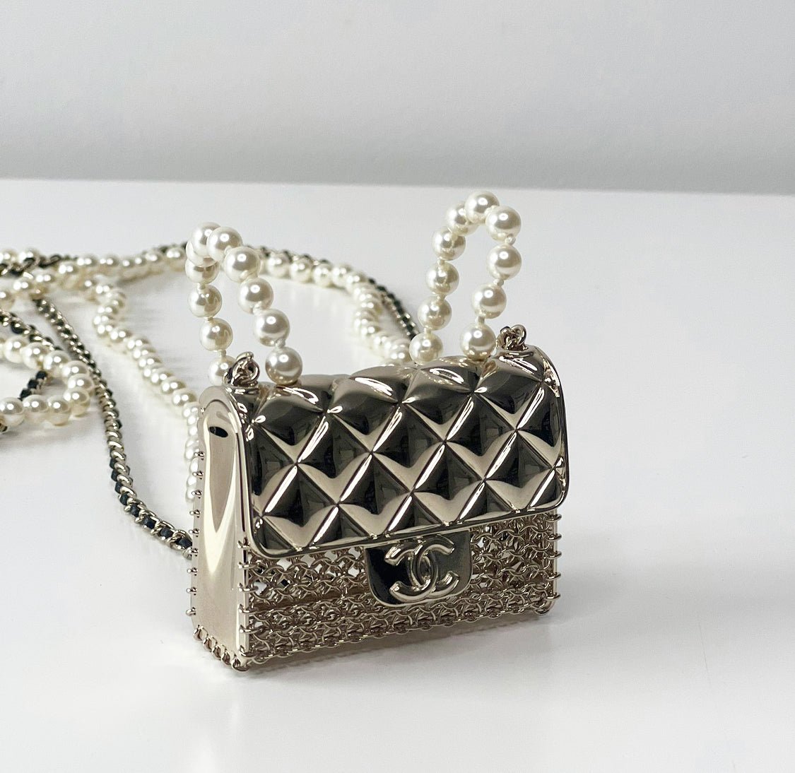 Chanel 2021 Micro Bag Necklace Accessory