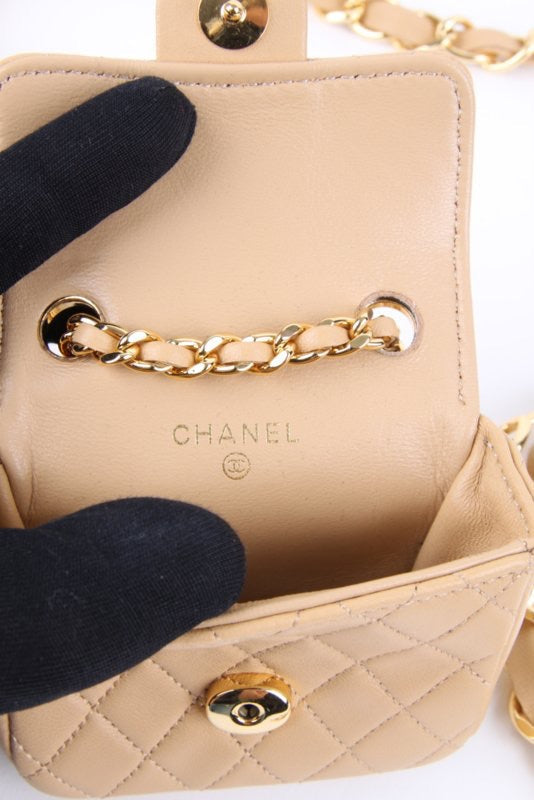 Chanel Mini Belt Bag Nude