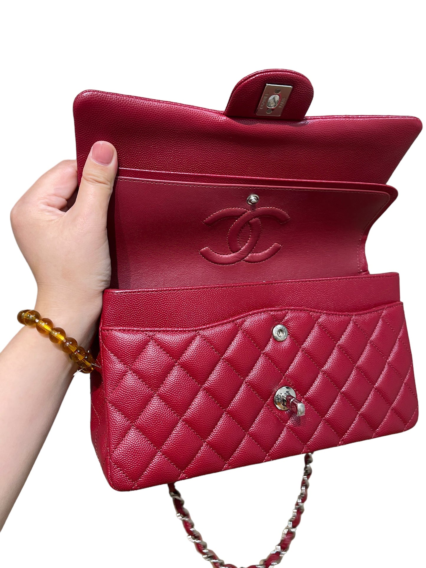 Chanel Classic Medium Flap Bag 17B Red