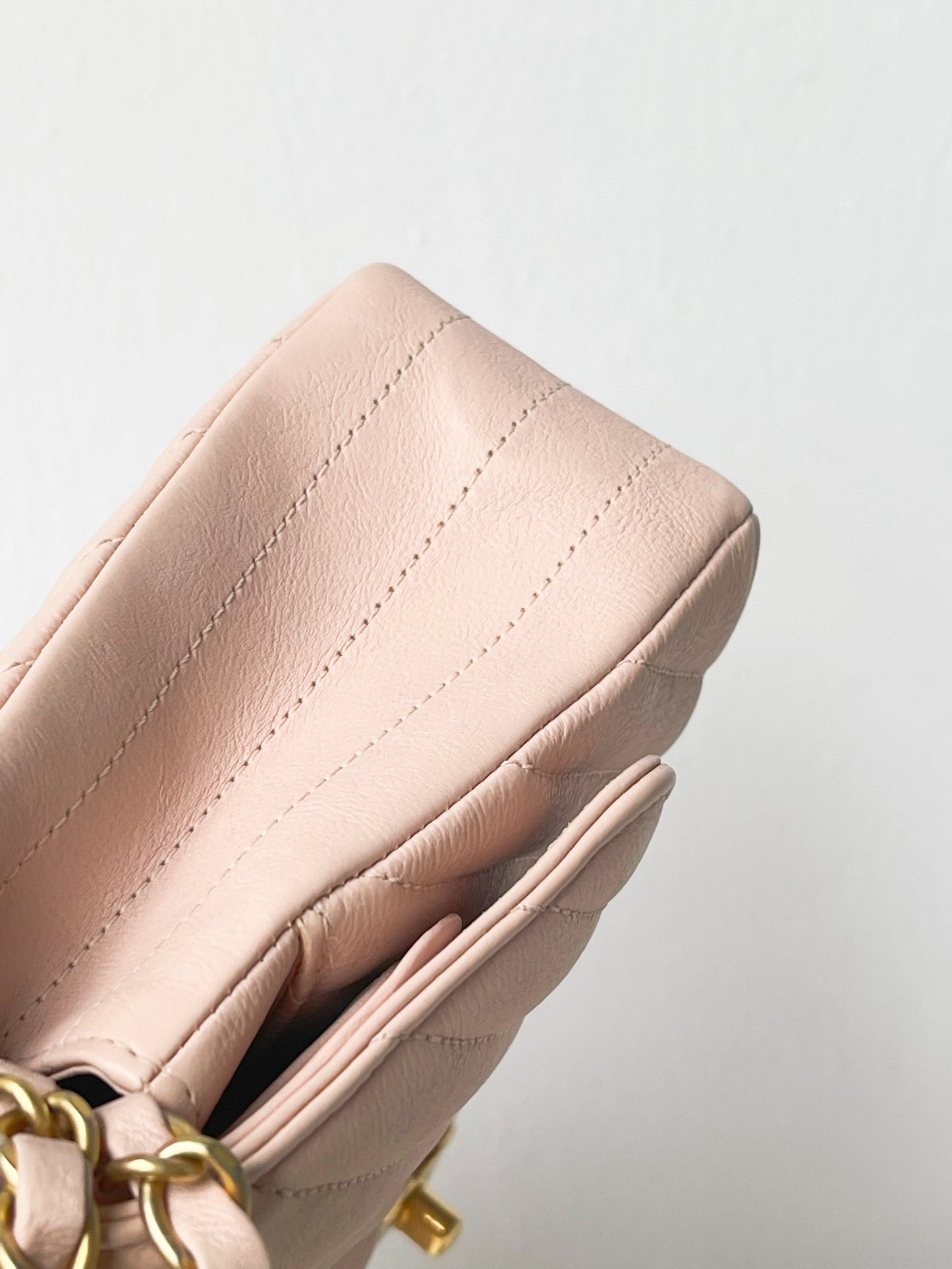 Chanel 17C Classic Chevron Calfskin Light Pink