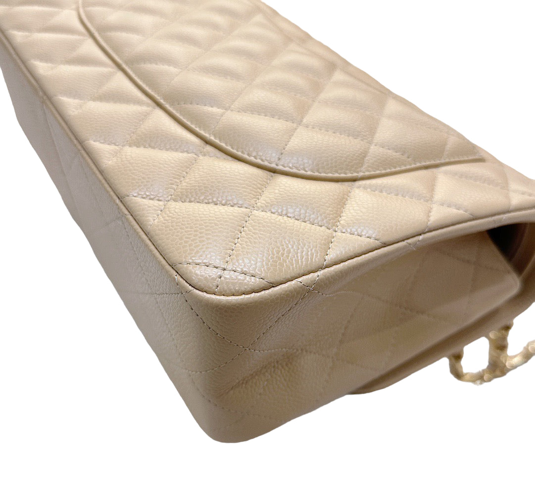Chanel Jumbo Classic Flap Bag Beige Ghw