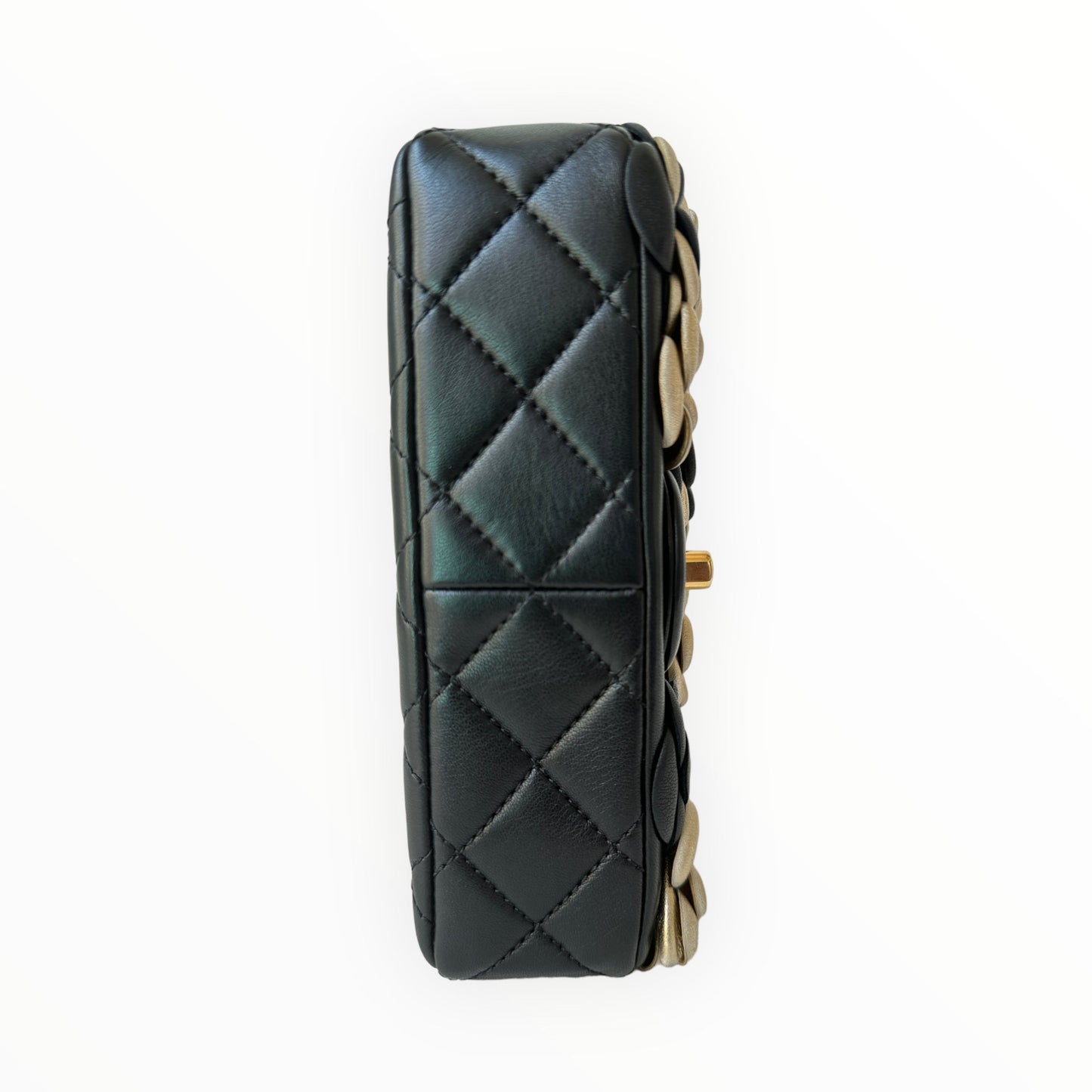 Chanel CC Camellia Flap Bag Embellished Sheepskin Mini