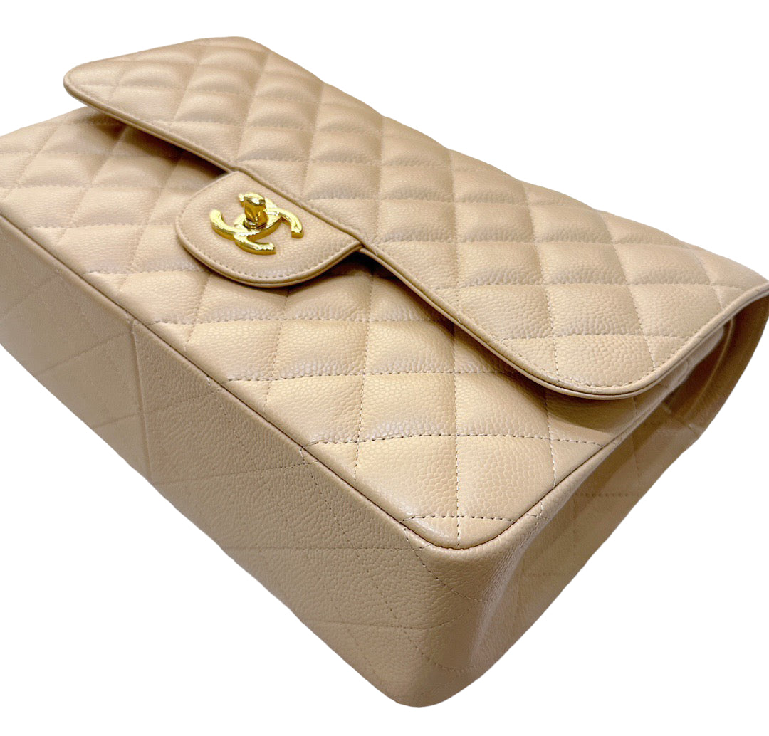 Chanel Jumbo Classic Flap Bag Beige Ghw