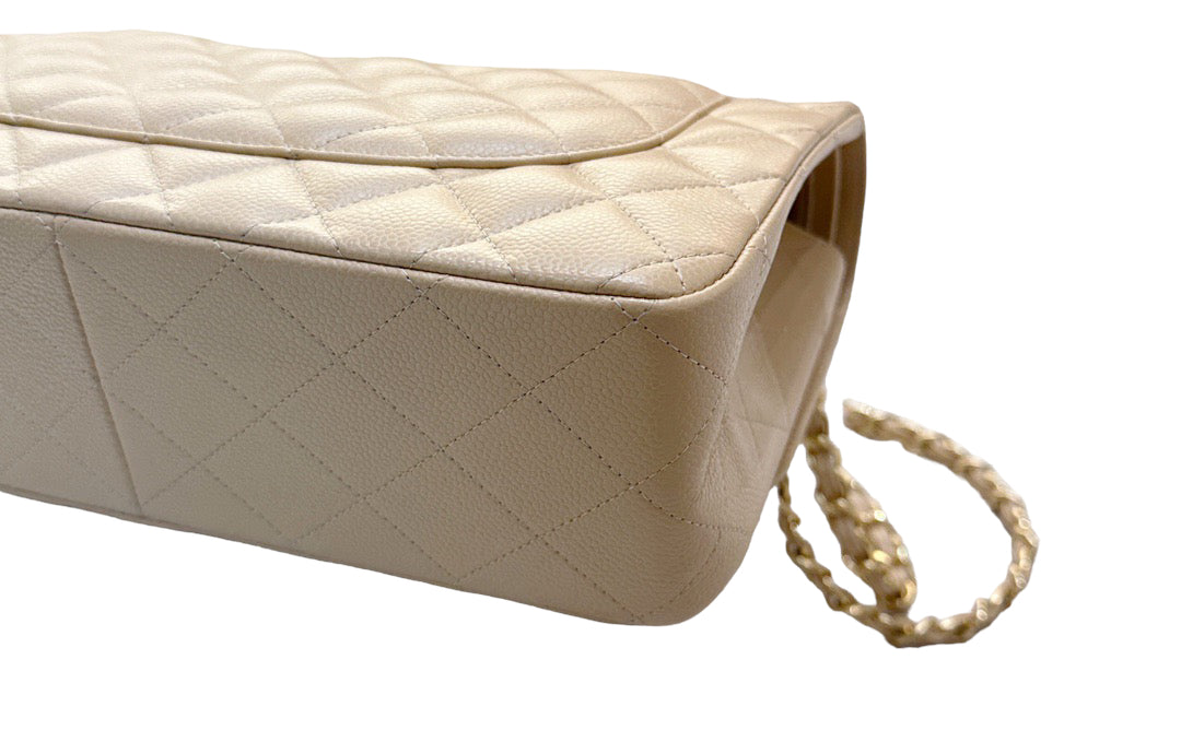 Chanel Jumbo Classic Flap Bag Beige Ghw