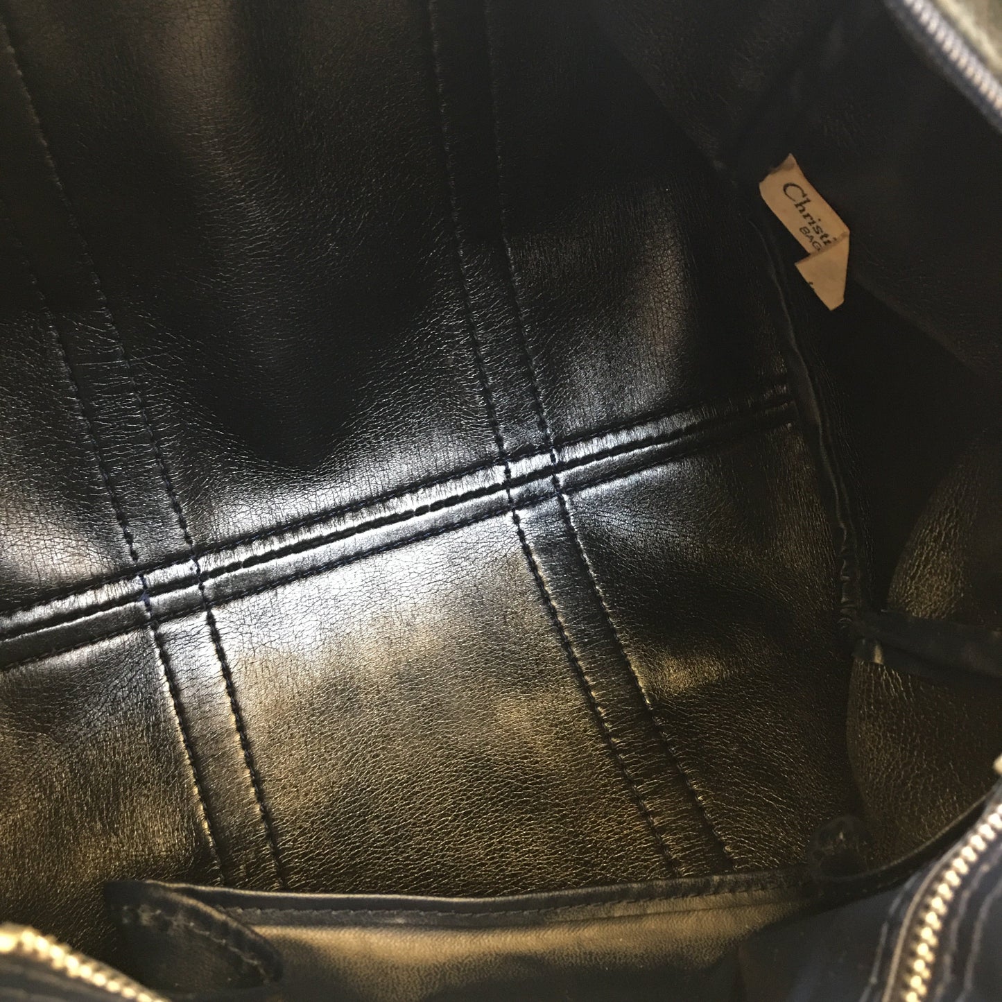 CHRISTIAN DIOR Bowling Handbag in Blue Fabric