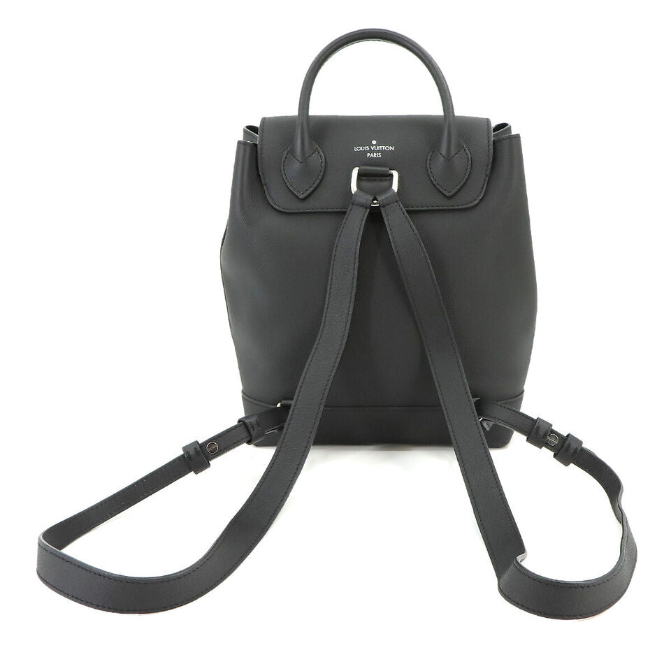 LOUIS VUITTON Lock Me  Leather Noir Black Backpack