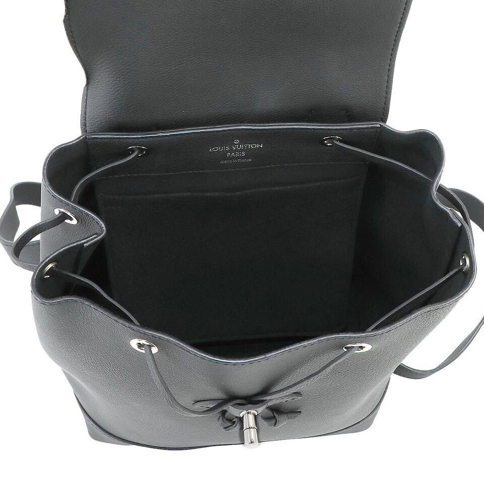 LOUIS VUITTON Lock Me  Leather Noir Black Backpack