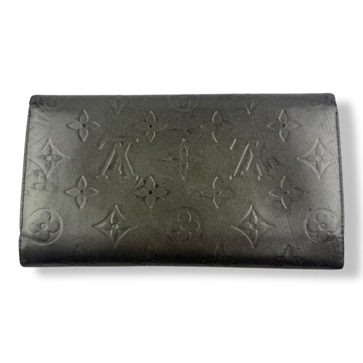 Louis Vuitton Matte Grey Monogram Porto Tresor International Tri-fold Wallet