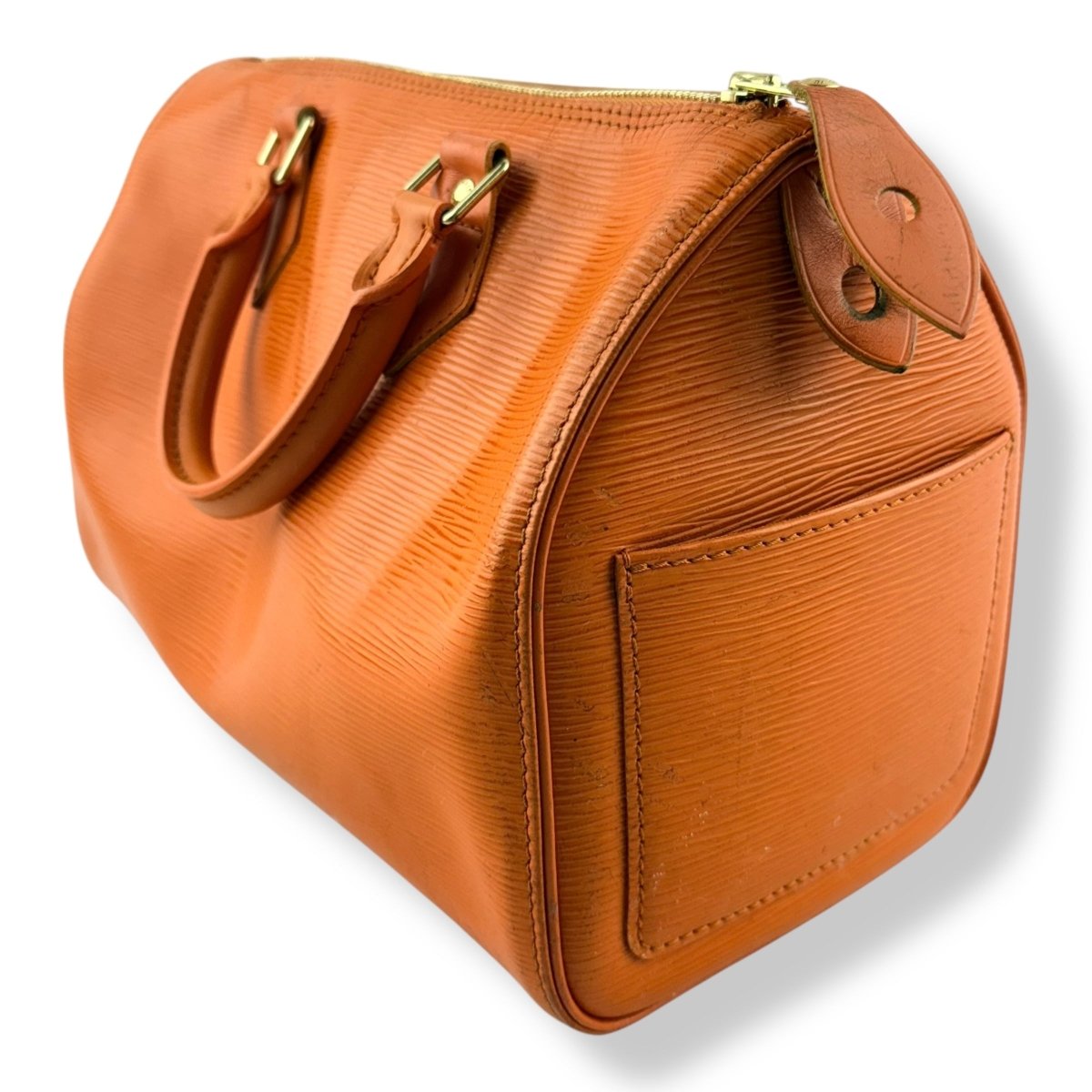 Louis Vuitton Orange Epi Leather Speedy 28 Handbag