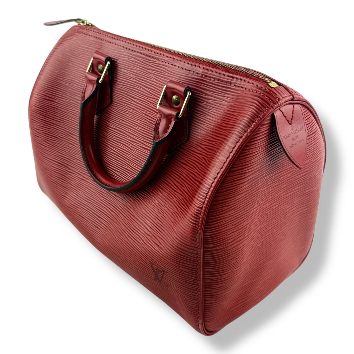 Louis Vuitton Red Epi Leather Speedy 28 Handbag