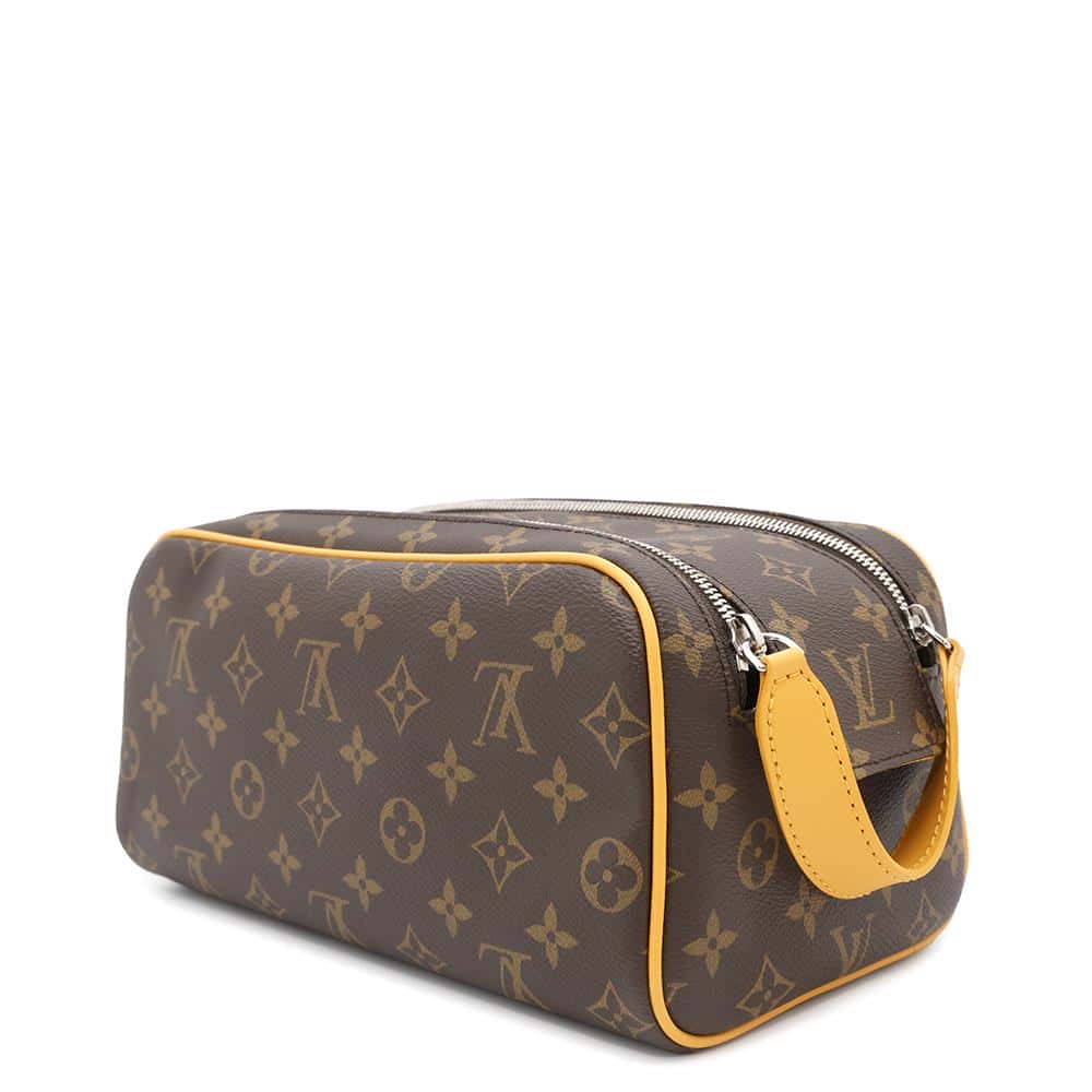LOUIS VUITTON Dop kit SaffronYellowM12643 Monogram Macassar Canvas Size 35H