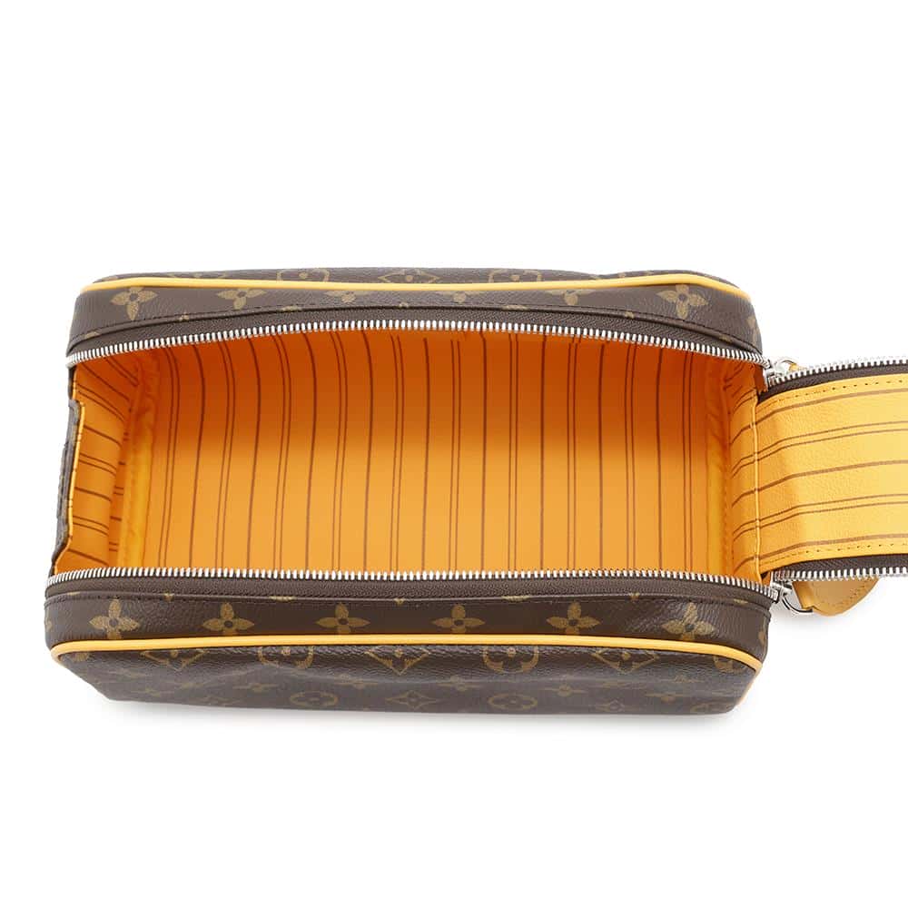 LOUIS VUITTON Dop kit SaffronYellowM12643 Monogram Macassar Canvas Size 35H