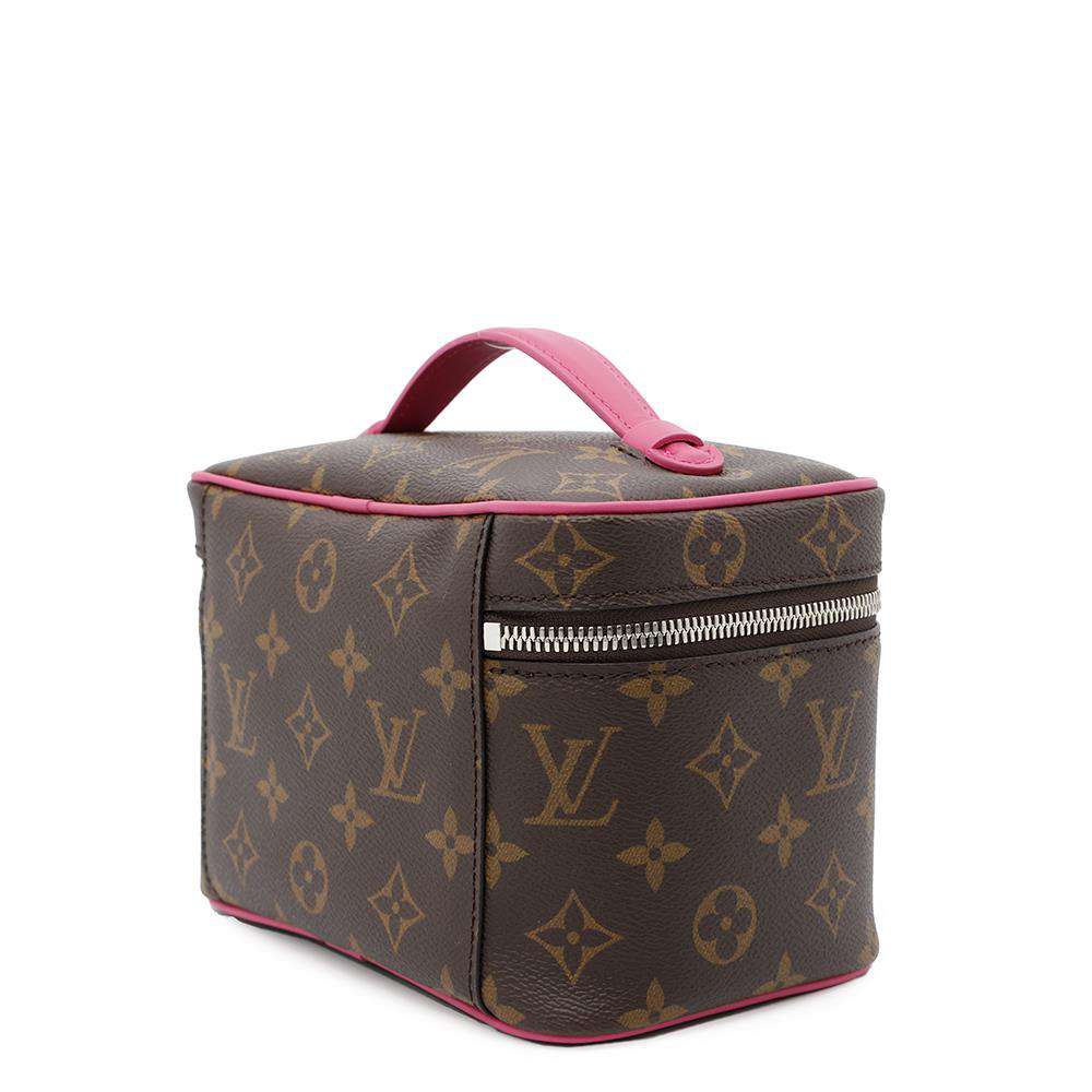 LOUIS VUITTON Nice Mini Buffalo Pondichery LeatherPinkM12650 Monogram Macassar Canvas